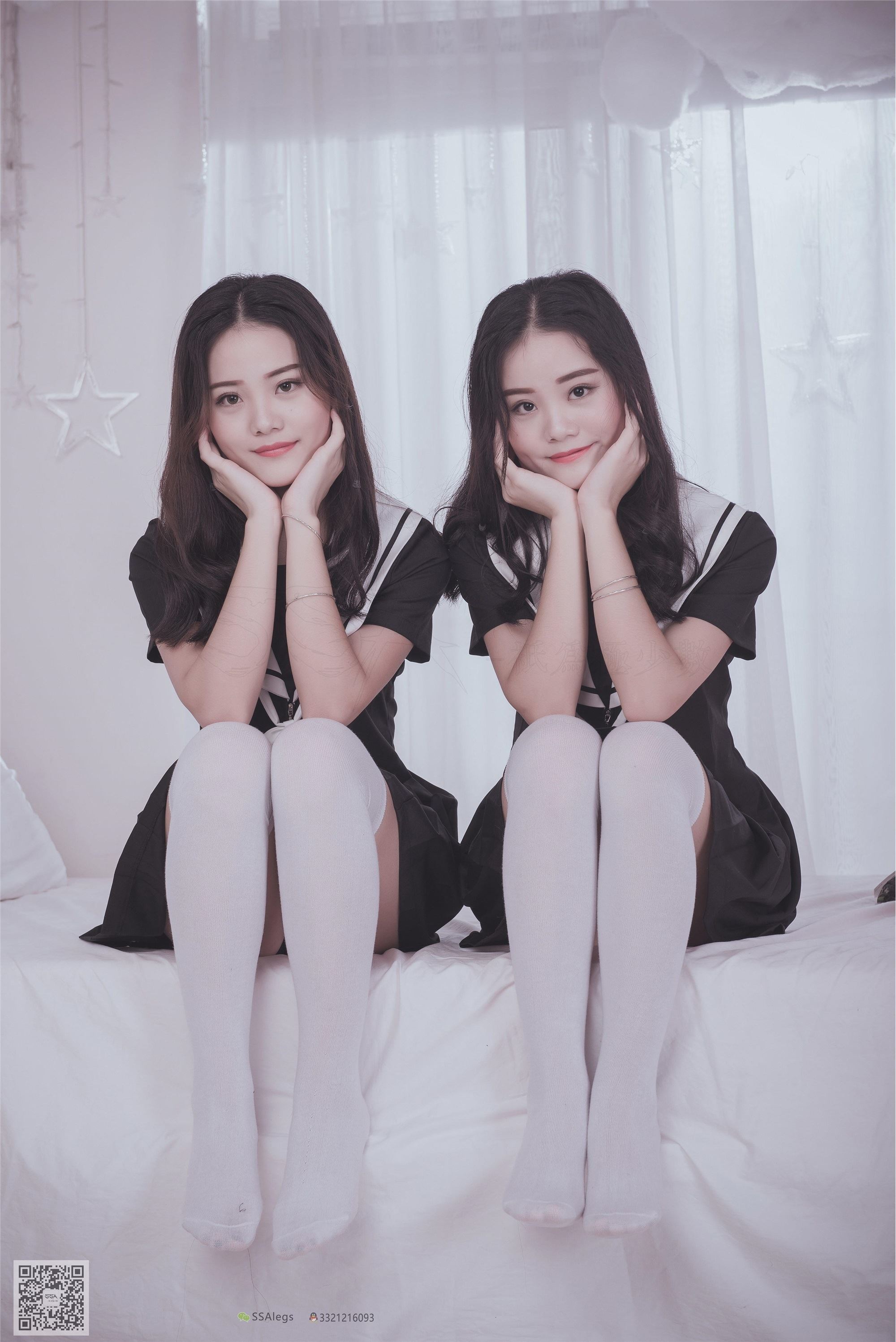 SSA丝社 NO.028 青青姐妹 姐妹花的JK情